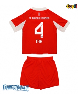 Bayern Munich Jonathan Tah #4 Echipament de Fotbal Replică 2025-26 Copii Acasa (+ Șorturi)